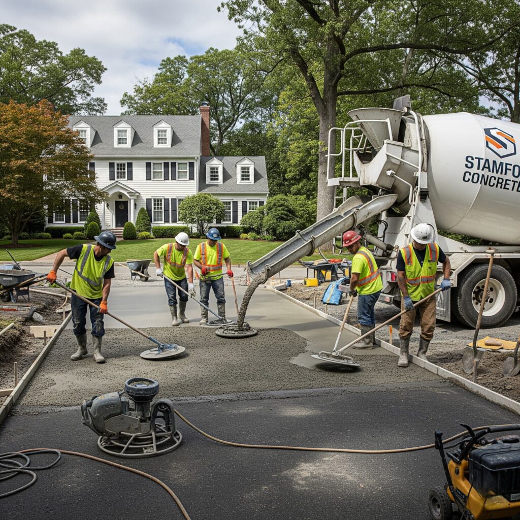 concrete driveway stamford
