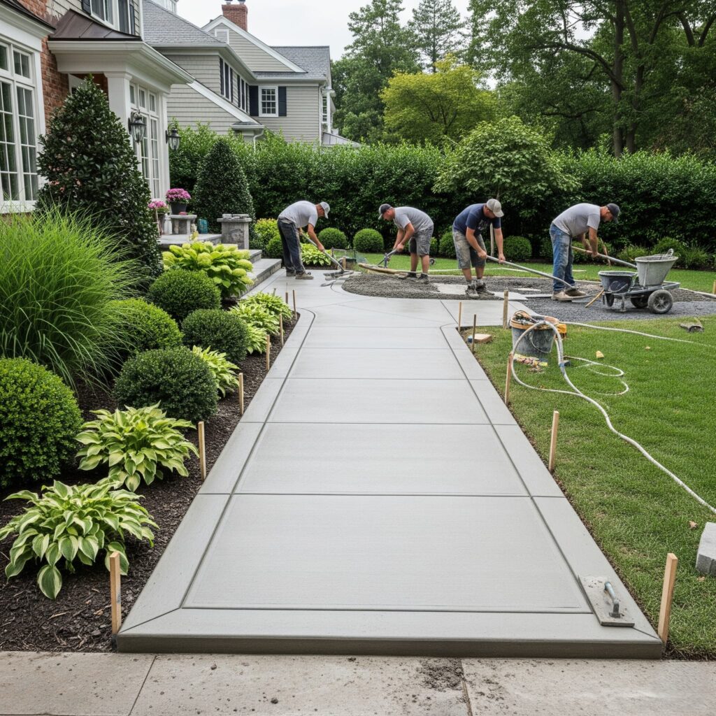 concrete walkway stamford