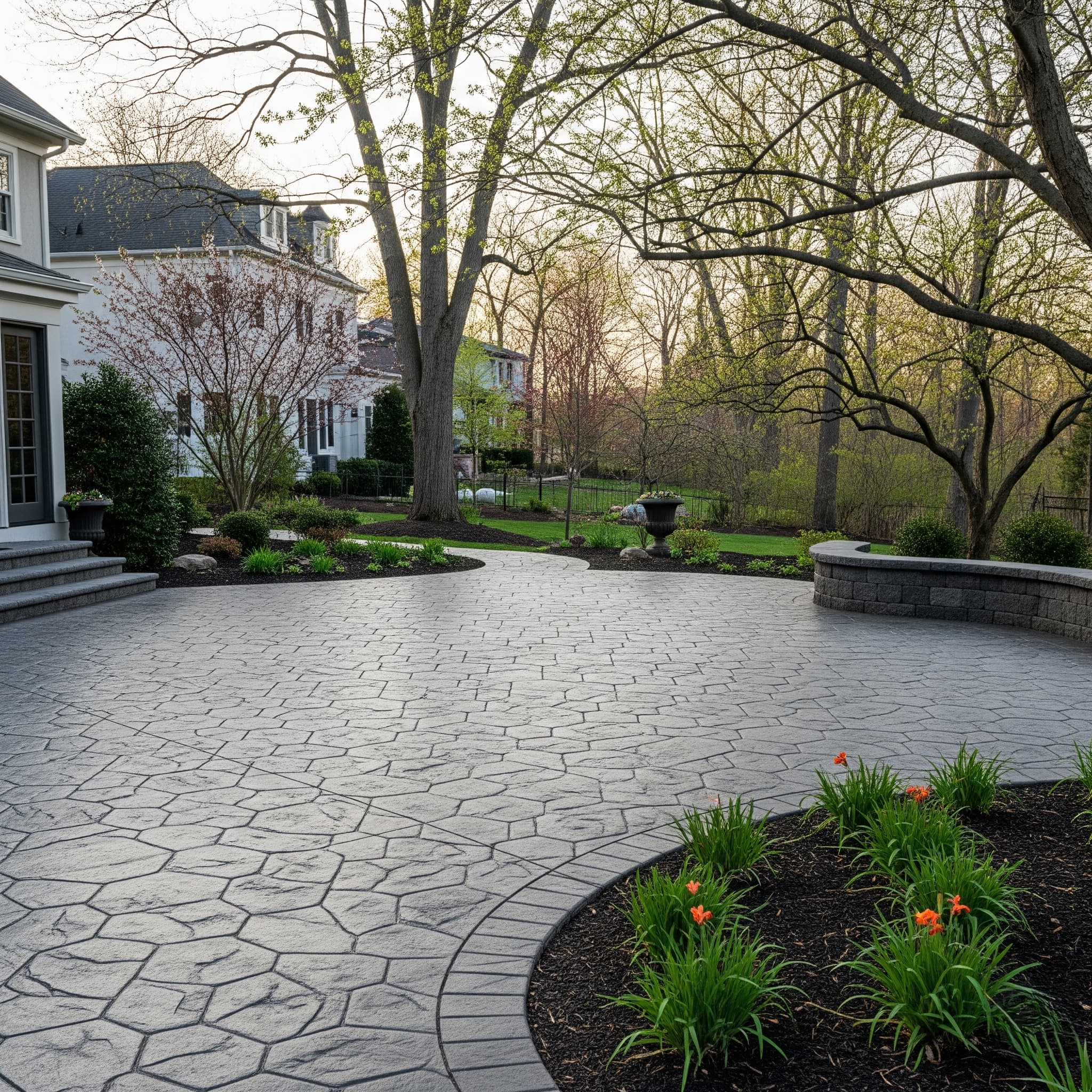 stamped concrete patio stamford
